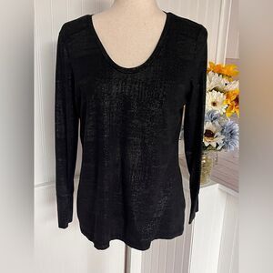 A.N.A Long-Sleeve Black Top